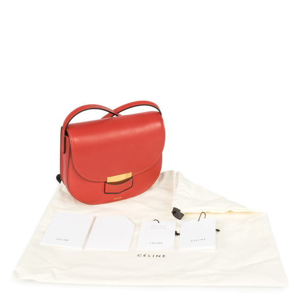 Céline Trotter Red Calfskin Leather Small - Picture 2 of 6